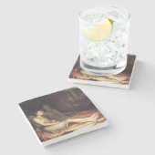 睡眠と彼の半兄の死（悲しみ） ストーンコースター (横)