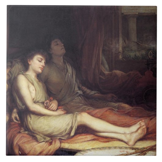 睡眠と彼の半兄の死（悲しみ） タイル (正面)