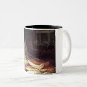 睡眠と彼の半兄の死(悲しみ) ツートーンマグカップ (正面右)