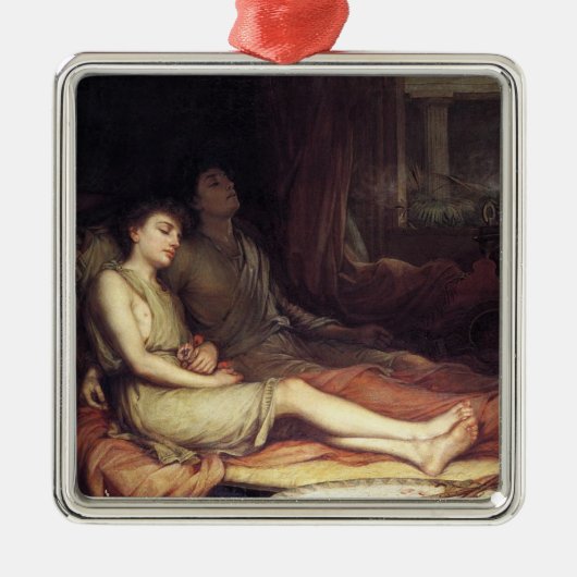 睡眠と彼の半兄の死（悲しみ） メタルオーナメント (正面)