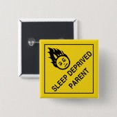 睡眠によって奪い取られる親 缶バッジ (正面&裏面)