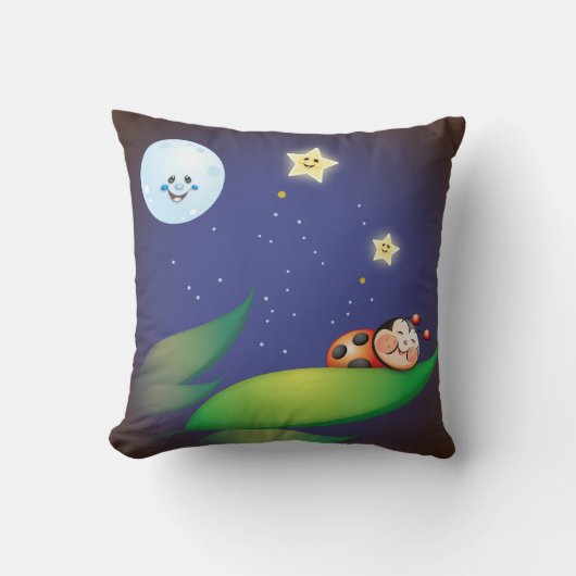 睡眠のてんとう虫の枕 クッション (正面)