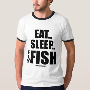 睡眠のはえの魚を食べて下さい Tシャツ