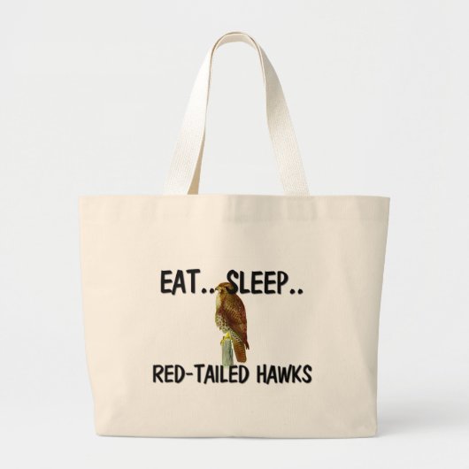 睡眠のアカオノスリを食べて下さい ラージトートバッグ (正面)
