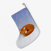 睡眠のアカギツネのクリスマスのストッキング スモールクリスマスストッキング (裏面 (吊り時))