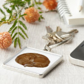 睡眠のオレンジ猫 キーホルダー (側面)