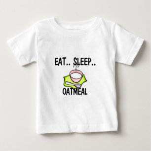 睡眠のオートミールを食べて下さい ベビーTシャツ