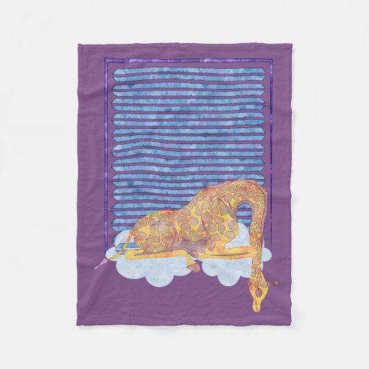 睡眠のキリンのベビーブランケット フリースブランケット (正面)