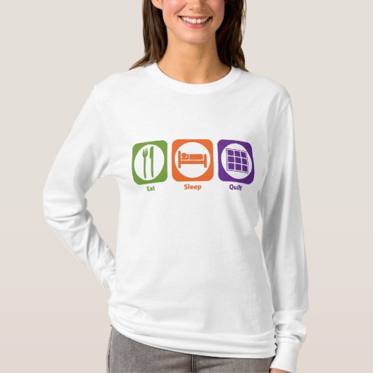 睡眠のキルトを食べて下さい Tシャツ (正面)