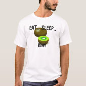 睡眠のキーウィを食べて下さい Tシャツ (正面)