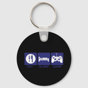 睡眠のゲームを食べて下さい キーホルダー