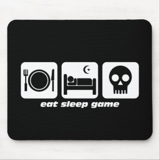 睡眠のゲームを食べて下さい マウスパッド
