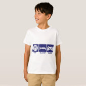 睡眠のゲーム-ゲーマーのギークのビデオゲーム--を食べて下さい Tシャツ (正面フル)