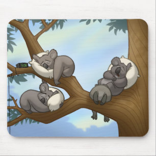 睡眠のコアラのマウスパッド マウスパッド
