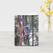 睡眠のコアラの~ Notecard カード (黄色い花)