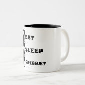睡眠のコオロギを食べて下さい ツートーンマグカップ (正面右)