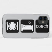 睡眠のコーチを食べて下さい Case-Mate iPhoneケース (裏面(横))