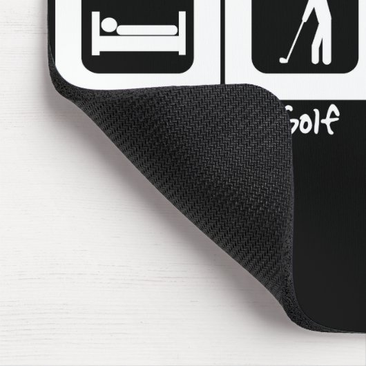 睡眠のゴルフは繰り返しを食べます マウスパッド (コーナー)