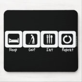 睡眠のゴルフは繰り返しを食べます マウスパッド (正面)