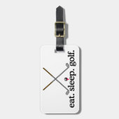 睡眠のゴルフを食べて下さい ラゲッジタグ (正面縦)