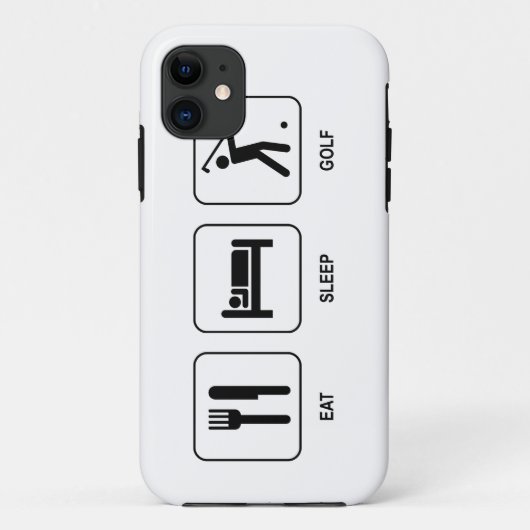 睡眠のゴルフを食べて下さい Case-Mate iPhoneケース (裏面)