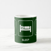 睡眠のゴルフマグを食べて下さい コーヒーマグカップ (中央)