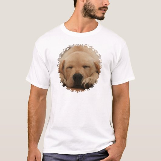睡眠のゴールデン・リトリーバーの人のTシャツ Tシャツ (正面)