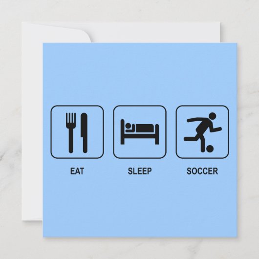 睡眠のサッカーの招待状を食べて下さい 招待状 (正面)