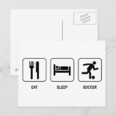 睡眠のサッカーを食べて下さい ポストカード (正面/裏面)
