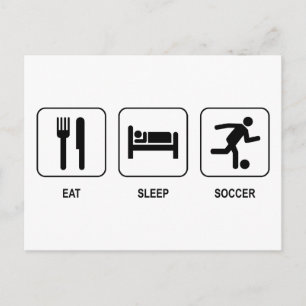 睡眠のサッカーを食べて下さい ポストカード