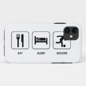 睡眠のサッカーを食べて下さい Case-Mate iPhoneケース (裏面(横))