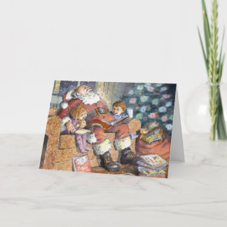 "睡眠のサンタ"のクリスマスカード シーズンカード