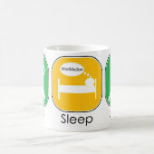 睡眠のサーブを食べて下さい コーヒーマグカップ (中央)