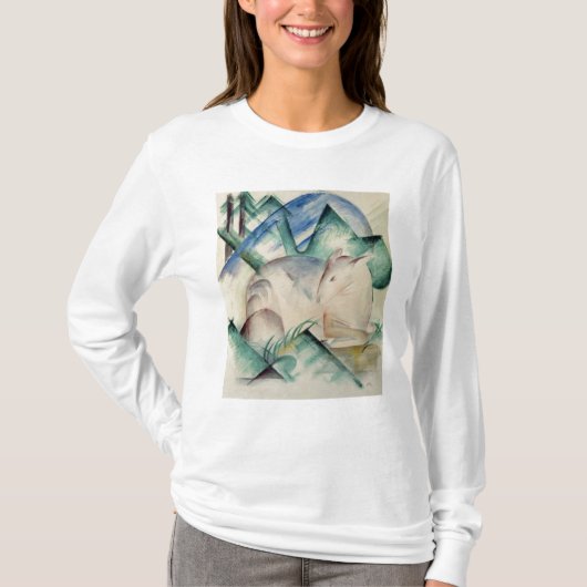 睡眠のシカ Tシャツ (正面)