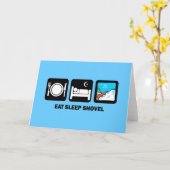 睡眠のシャベルを食べて下さい カード (黄色い花)