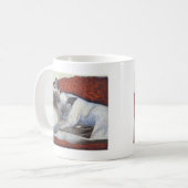 睡眠のシャム猫の芸術 コーヒーマグカップ (正面左)