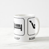 睡眠のスキューバ飛び込みを食べて下さい コーヒーマグカップ (正面右)