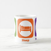 睡眠のスクラップブックを食べて下さい コーヒーマグカップ (中央)