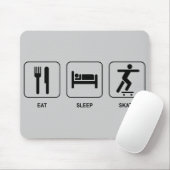 睡眠のスケートのマウスパッドを食べて下さい マウスパッド (マウス)