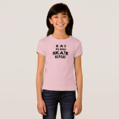 睡眠のスケートの繰り返しのTシャツを食べて下さい Tシャツ (正面フル)