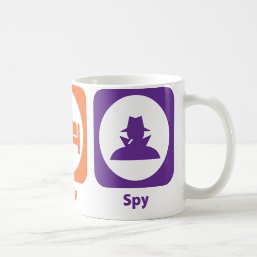 睡眠のスパイを食べて下さい コーヒーマグカップ (右)