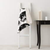 睡眠のタキシード猫の白黒のSherpa毛布 シェルパブランケット (インサイチュ)