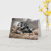 睡眠のダルマチア人 カード (黄色い花)