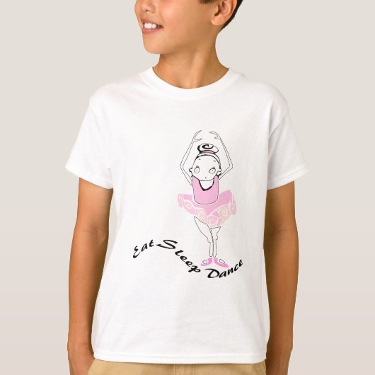 睡眠のダンスのバレエを食べて下さい Tシャツ (正面)