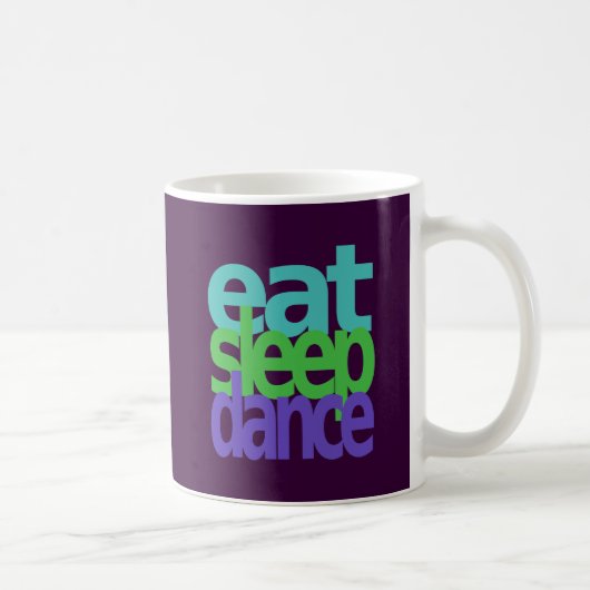 睡眠のダンスを食べて下さい コーヒーマグカップ (右)