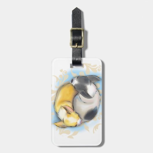 睡眠のチワワ ラゲッジタグ (正面縦)