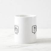 睡眠のチーズを食べて下さい コーヒーマグカップ (中央)