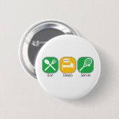 睡眠のテニスを食べて下さい 缶バッジ (正面&裏面)