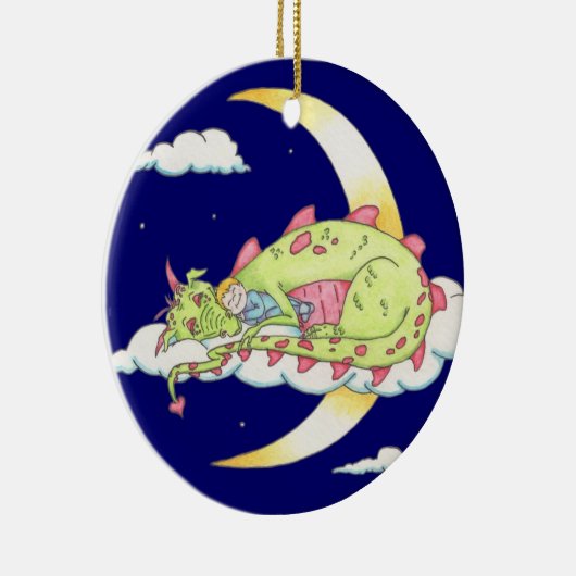 睡眠のドラゴンのオーナメント セラミックオーナメント (右)