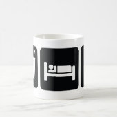 睡眠のドラッグ競争を食べて下さい コーヒーマグカップ (中央)